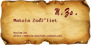 Matola Zsüliet névjegykártya